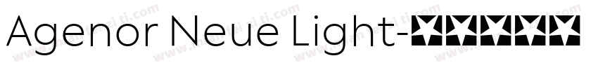 Agenor Neue Light字体转换
